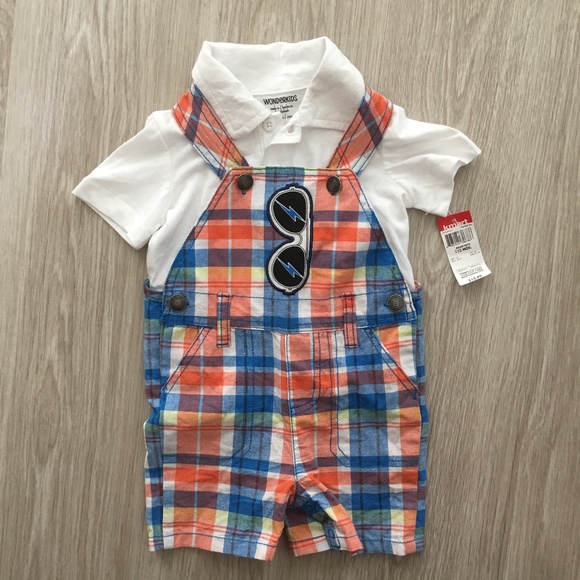 plaid overall shorts